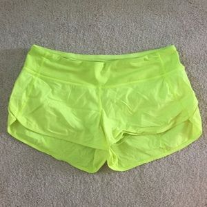 Neon Yellow Lululemon Shorts